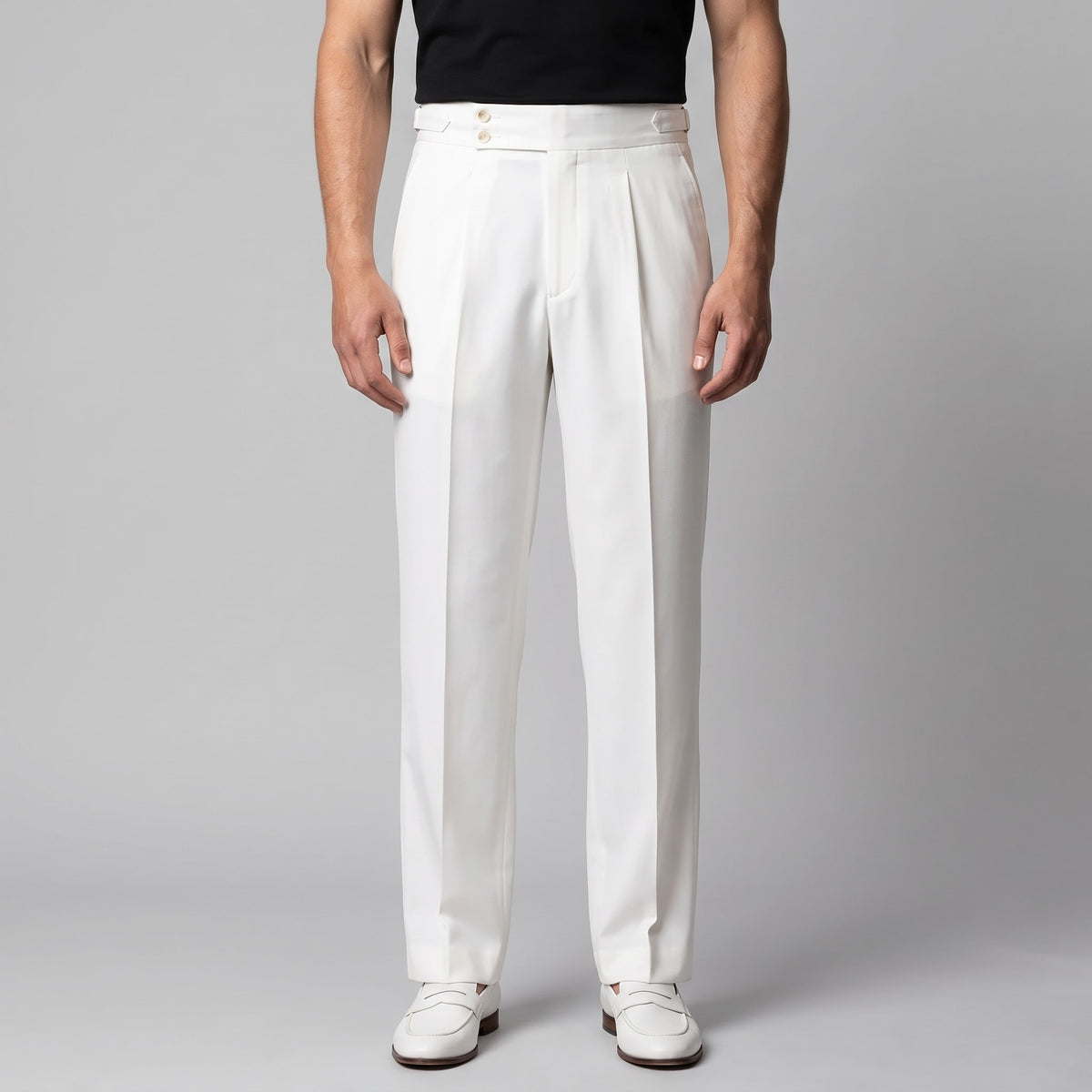 Herren Bundfaltenhose mit Aufschlag | Konrad_13