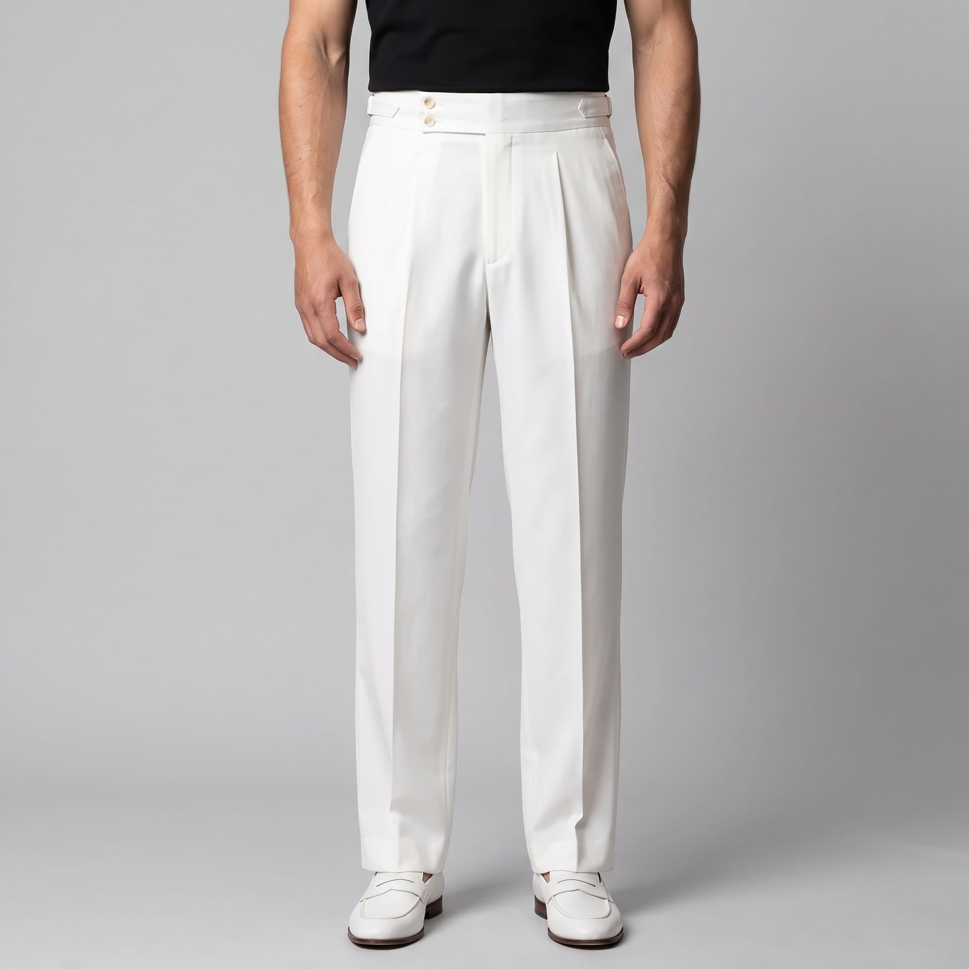 Herren Bundfaltenhose mit Aufschlag | Konrad
