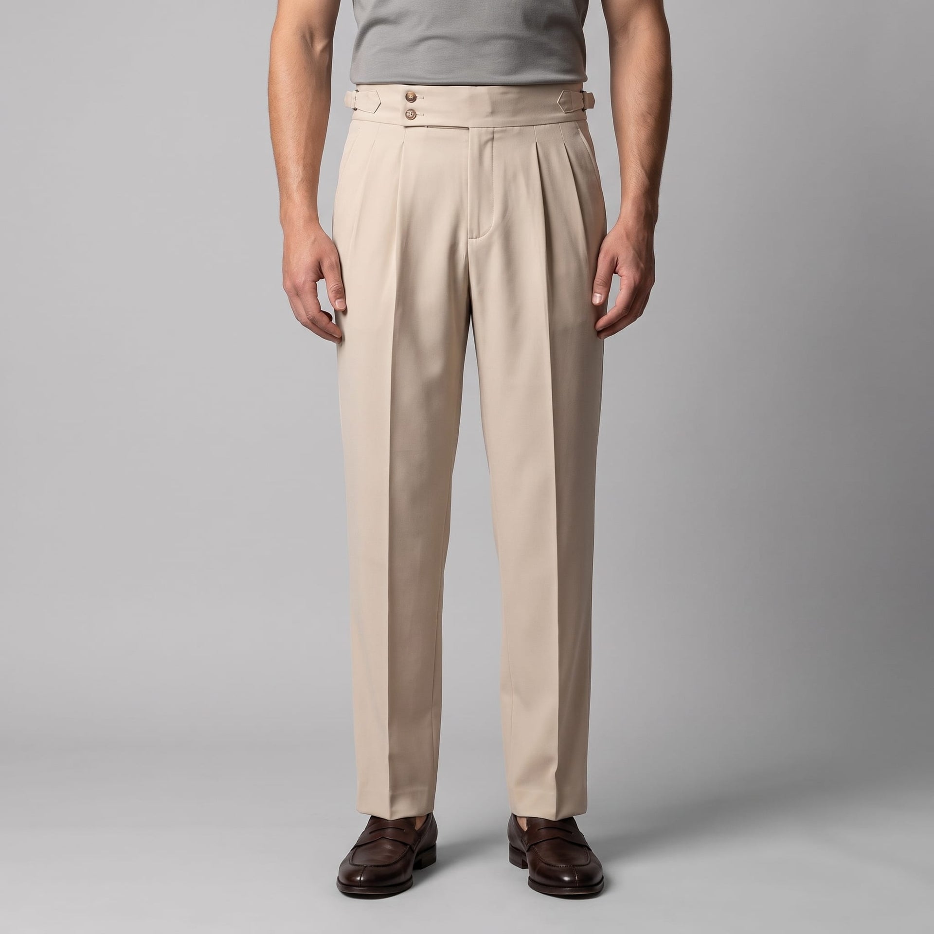 Herren Bundfaltenhose mit Aufschlag | Konrad