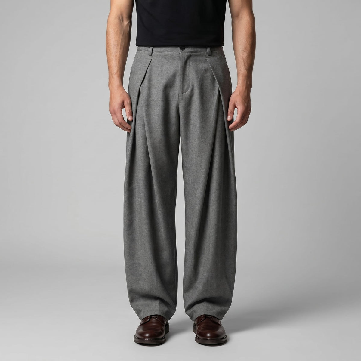 Herren Bundfaltenhose mit weitem Bein | Adam