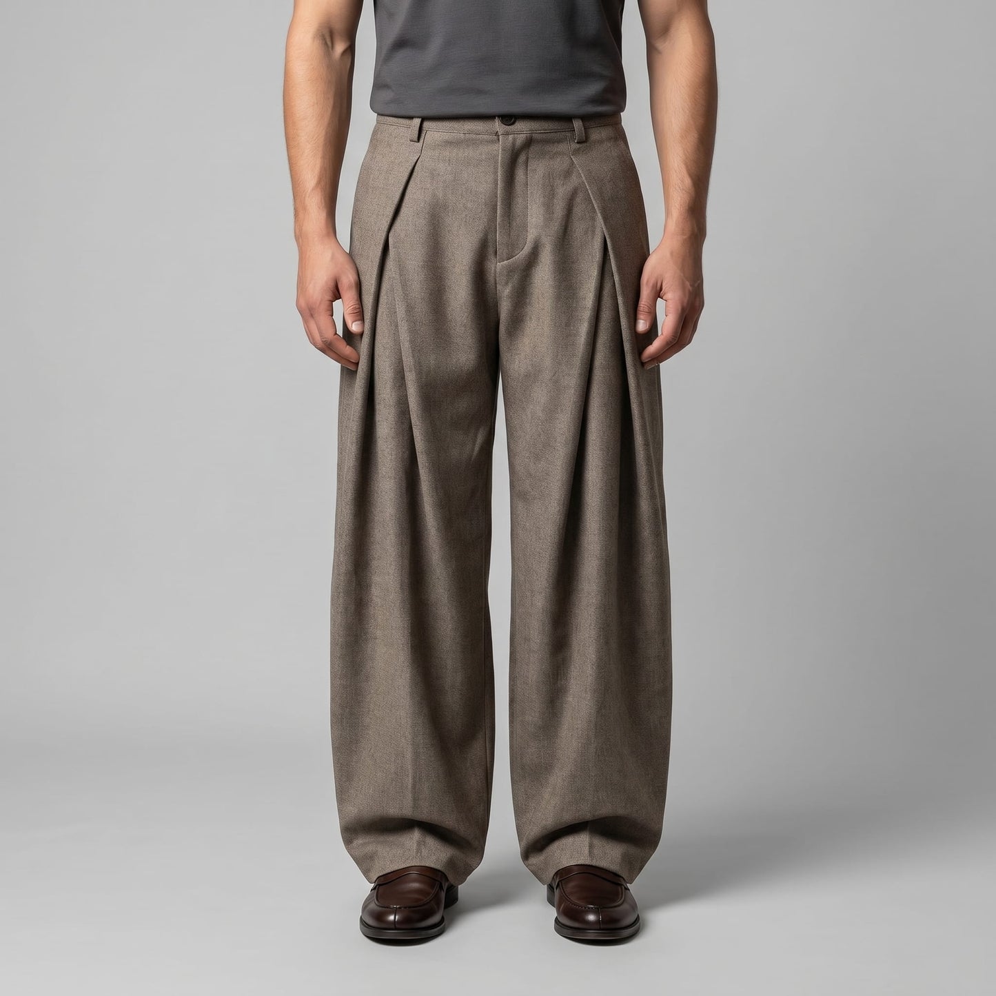 Herren Bundfaltenhose mit weitem Bein | Adam_5