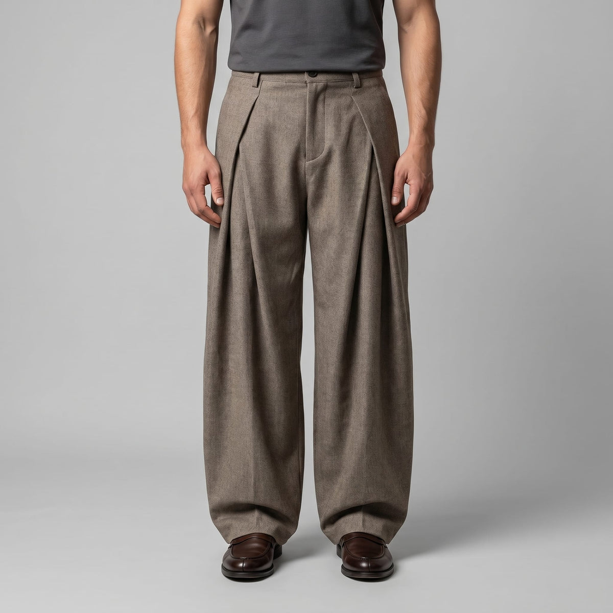 Herren Bundfaltenhose mit weitem Bein | Adam