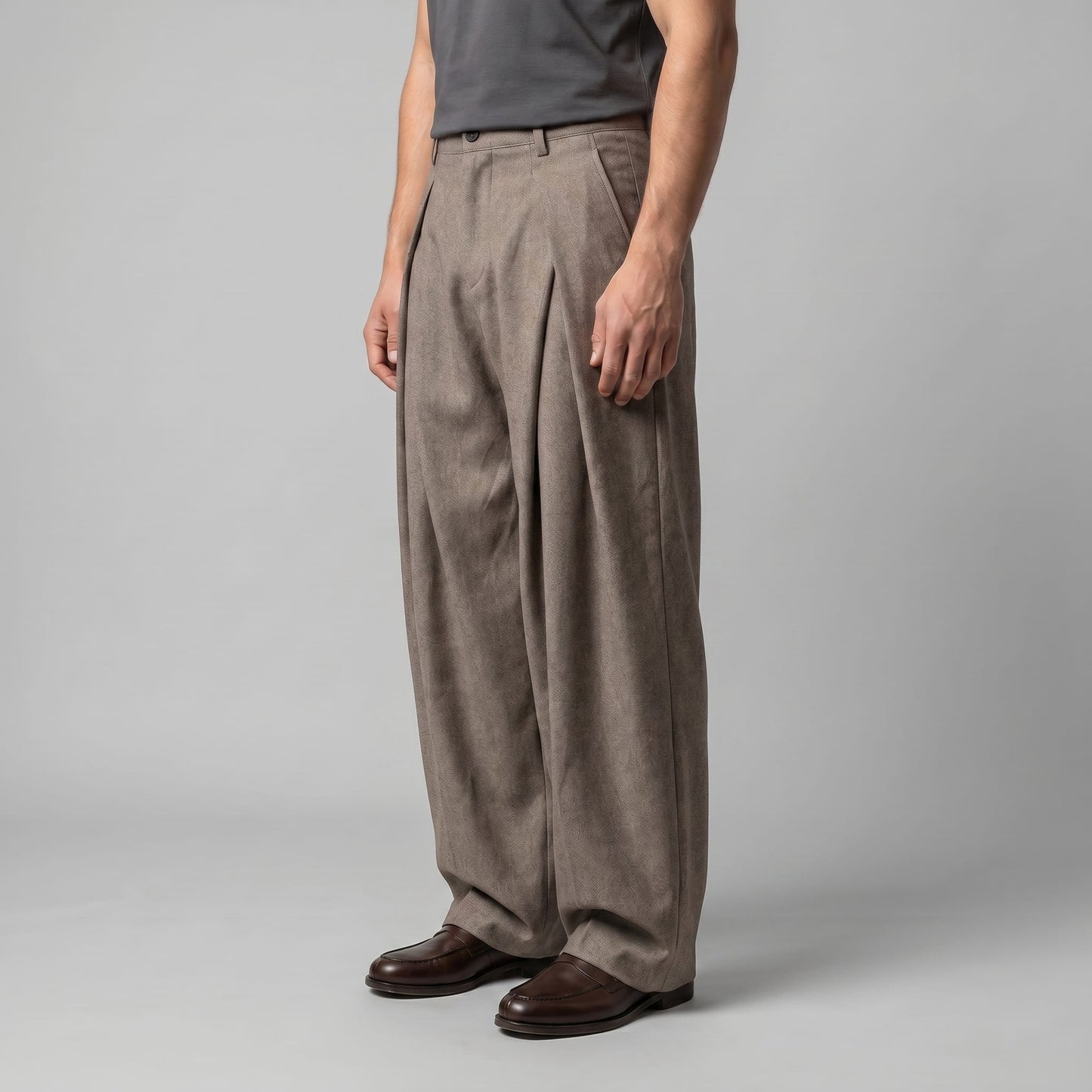 Herren Bundfaltenhose mit weitem Bein | Adam_6