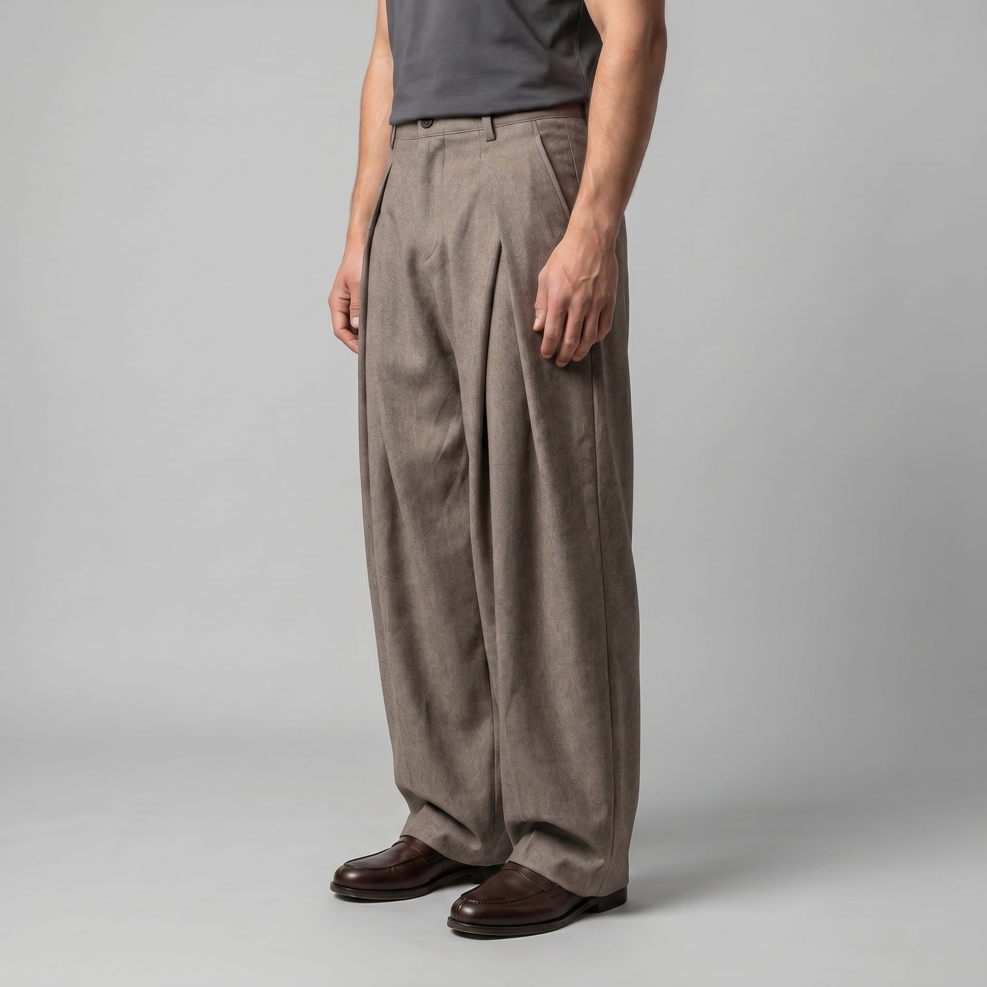 Herren Bundfaltenhose mit weitem Bein | Adam
