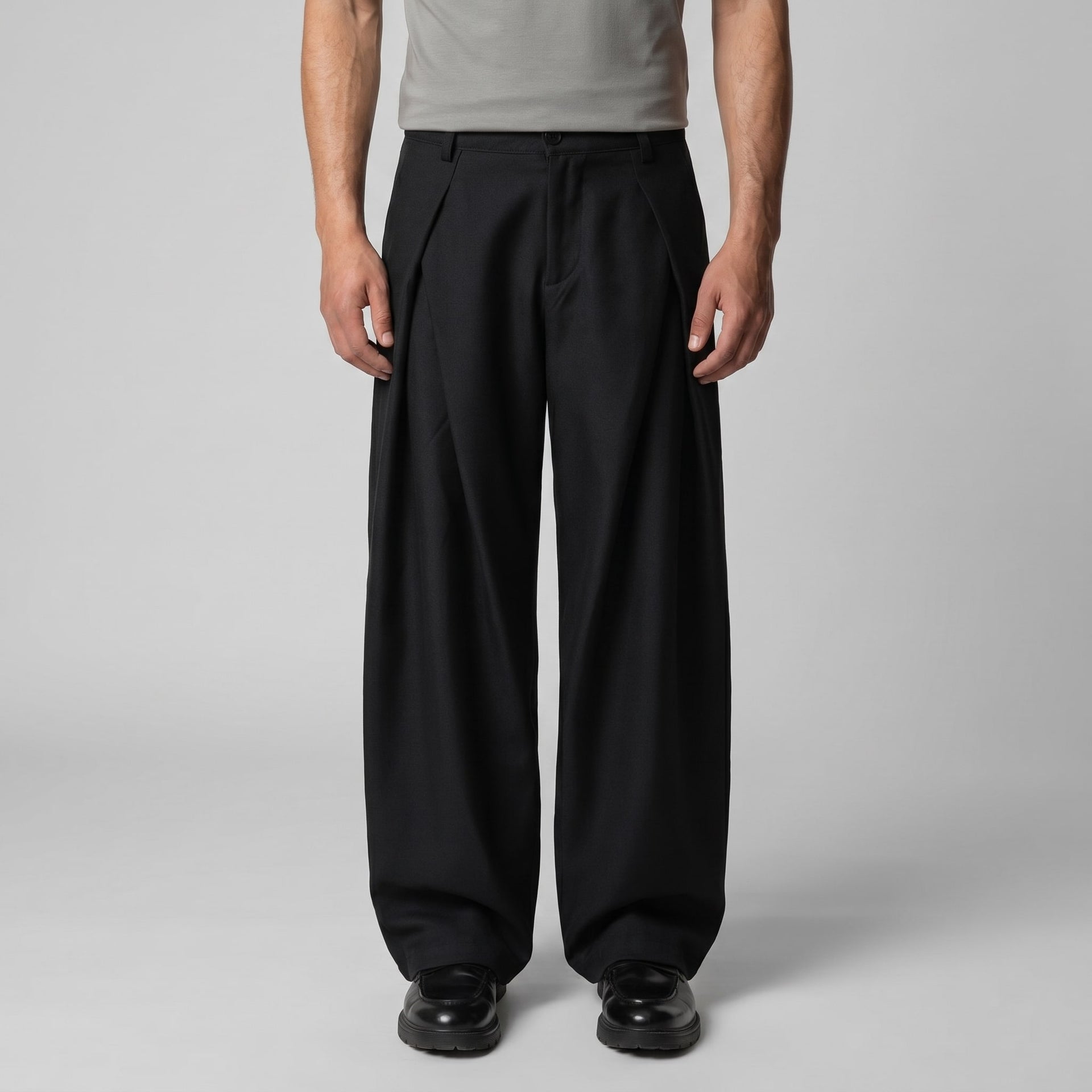Herren Bundfaltenhose mit weitem Bein | Adam