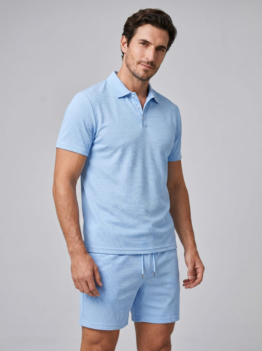 Herren Polo-Set mit Shorts und Kordelzug | Manfred_1