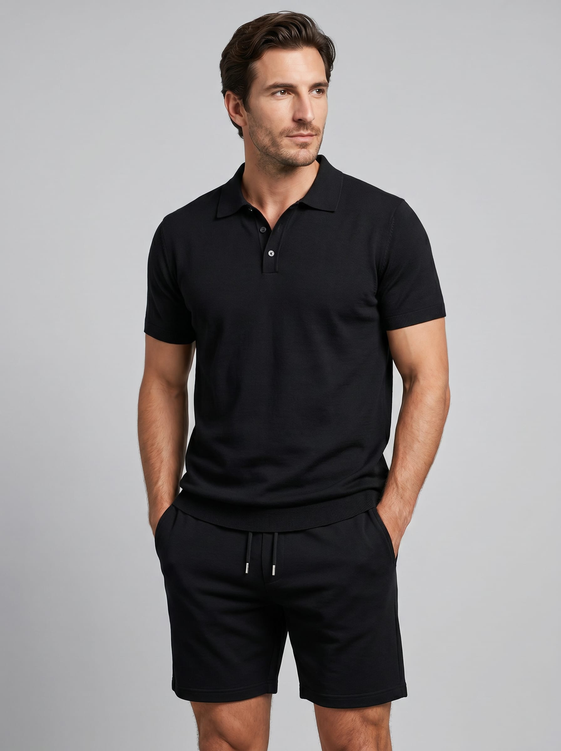Herren Polo-Set mit Shorts und Kordelzug | Manfred