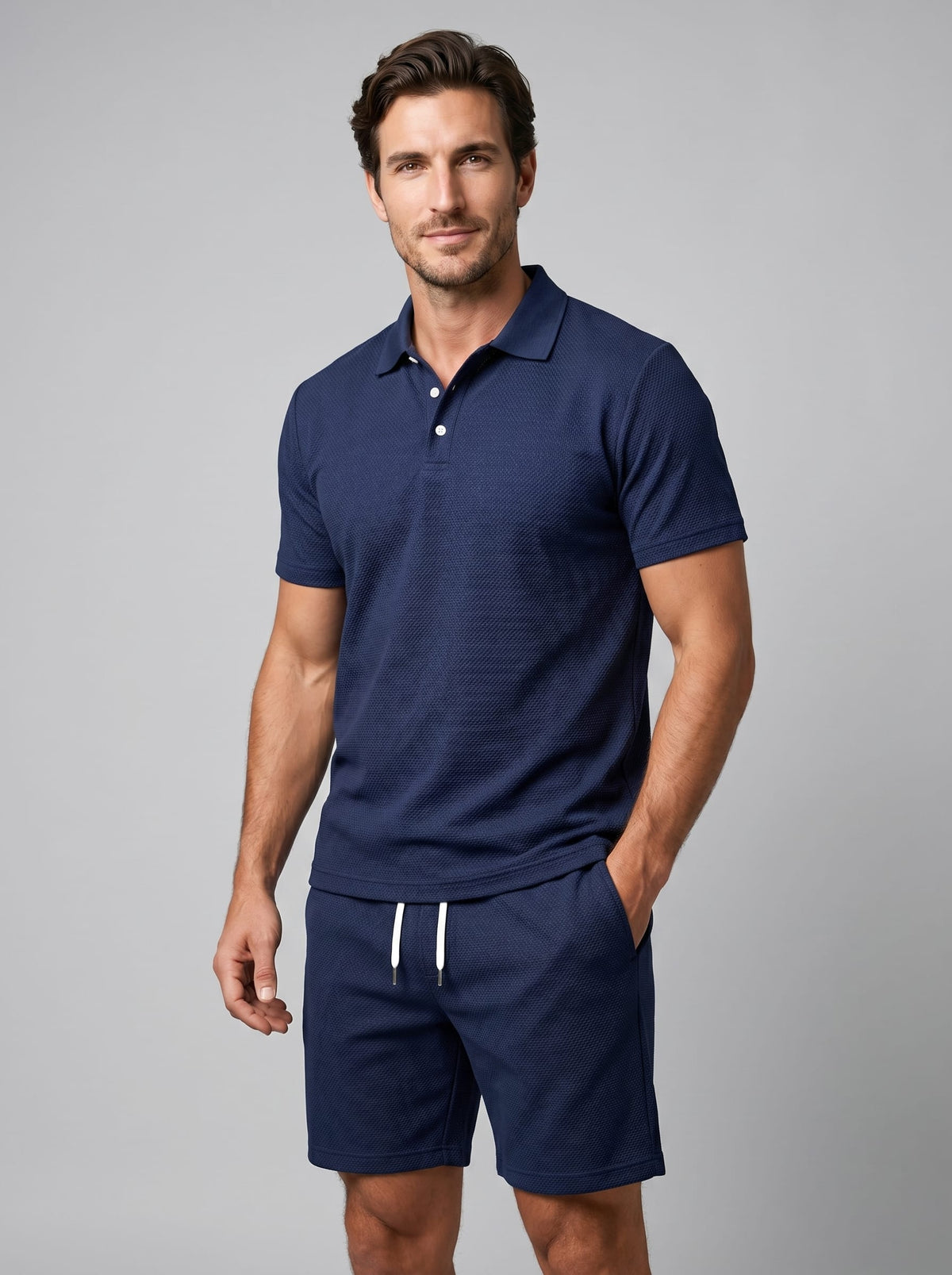 Herren Polo-Set mit Shorts und Kordelzug | Manfred_7