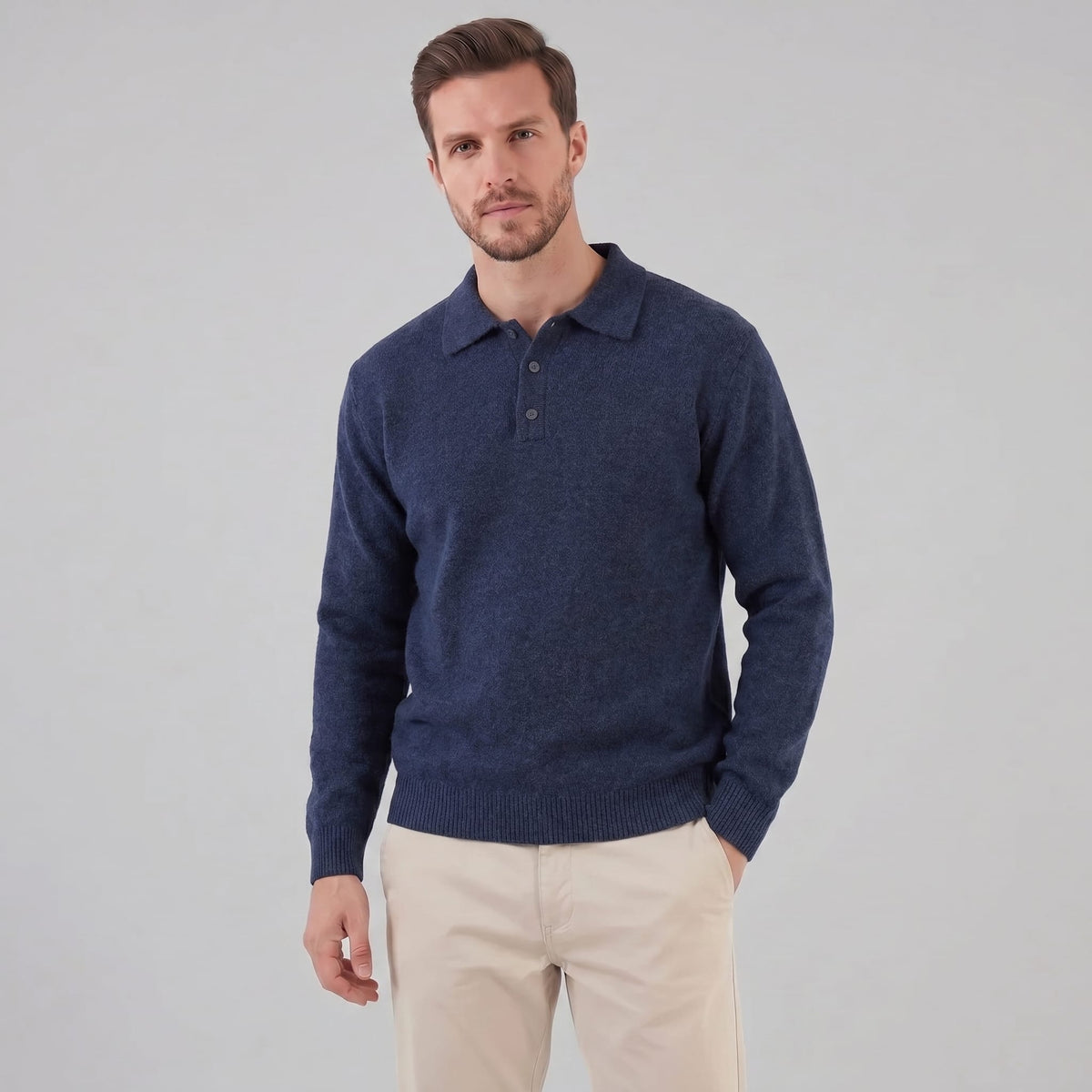 Herren Strickpullover mit Polokragen | Simon