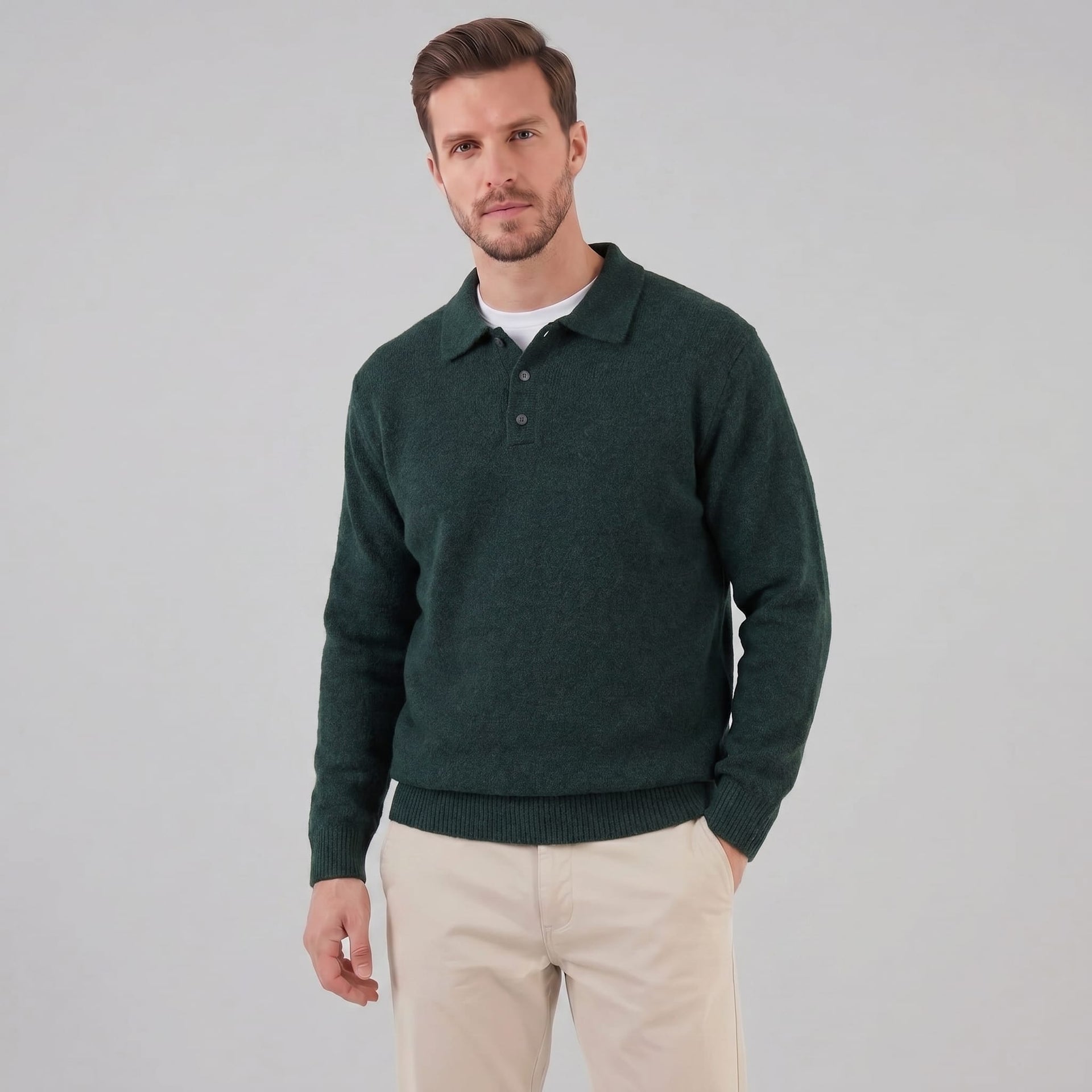 Herren Strickpullover mit Polokragen | Simon