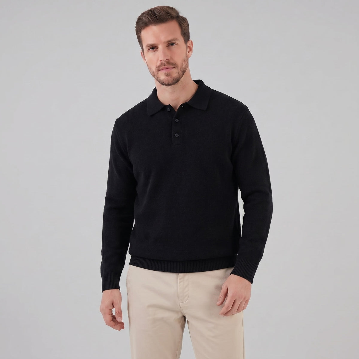 Herren Strickpullover mit Polokragen | Simon_6