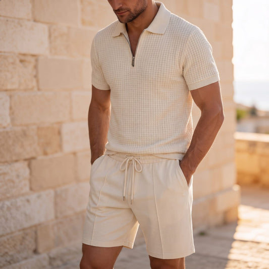 Herren Polo-Set mit Shorts und Reißverschluss | Marcel_1