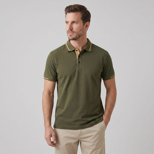 Herren Piqué-Poloshirt mit Kontrastkanten | Friedbert_1
