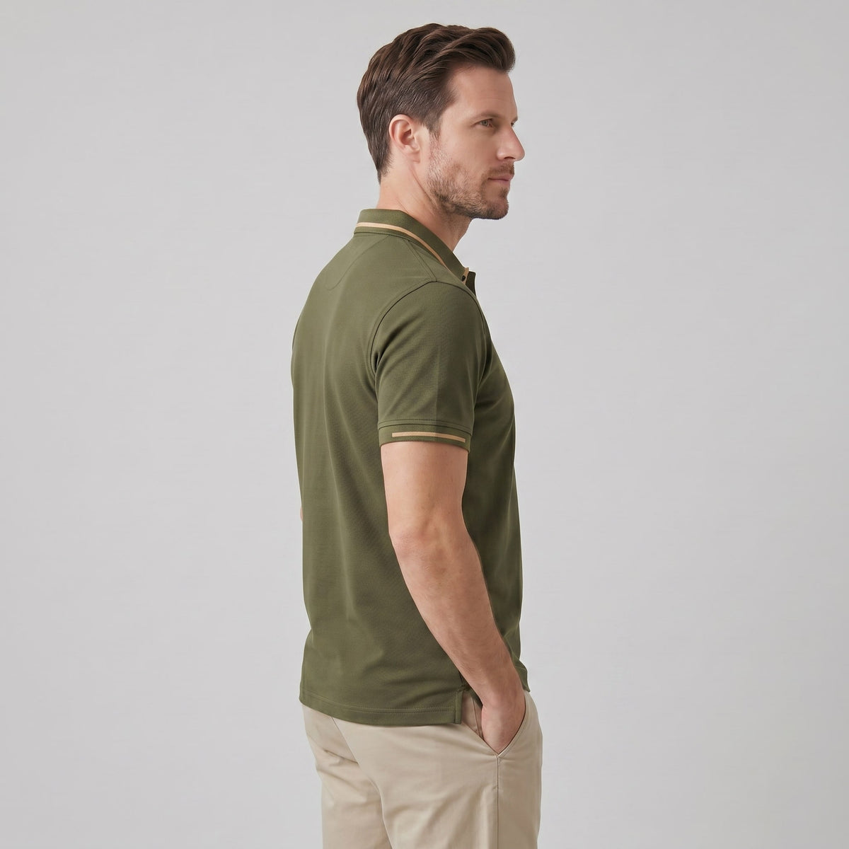 Herren Piqué-Poloshirt mit Kontrastkanten | Friedbert