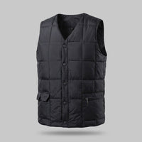 Herren Steppweste mit V-Ausschnitt und Knopfleiste | Walther