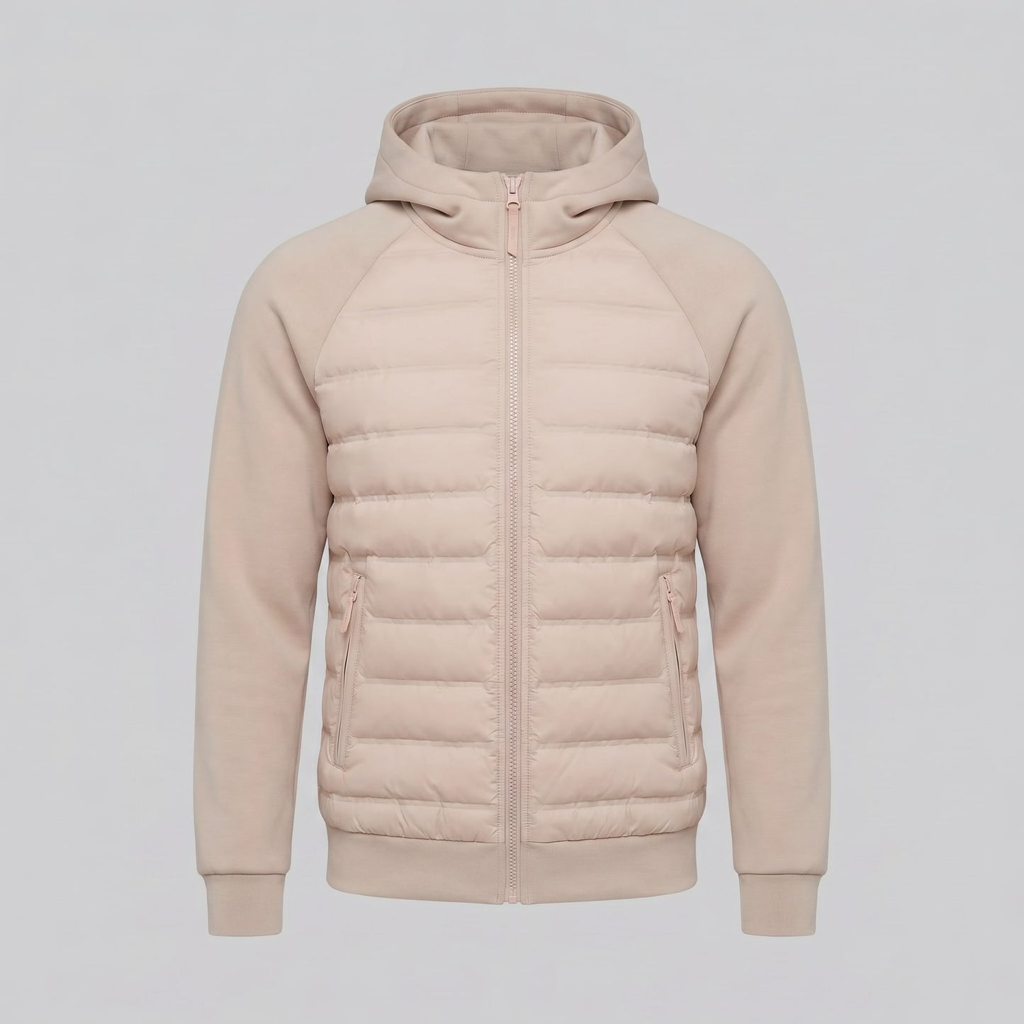 Herren Steppjacke mit Strickärmeln und Kapuze | Wieland_10