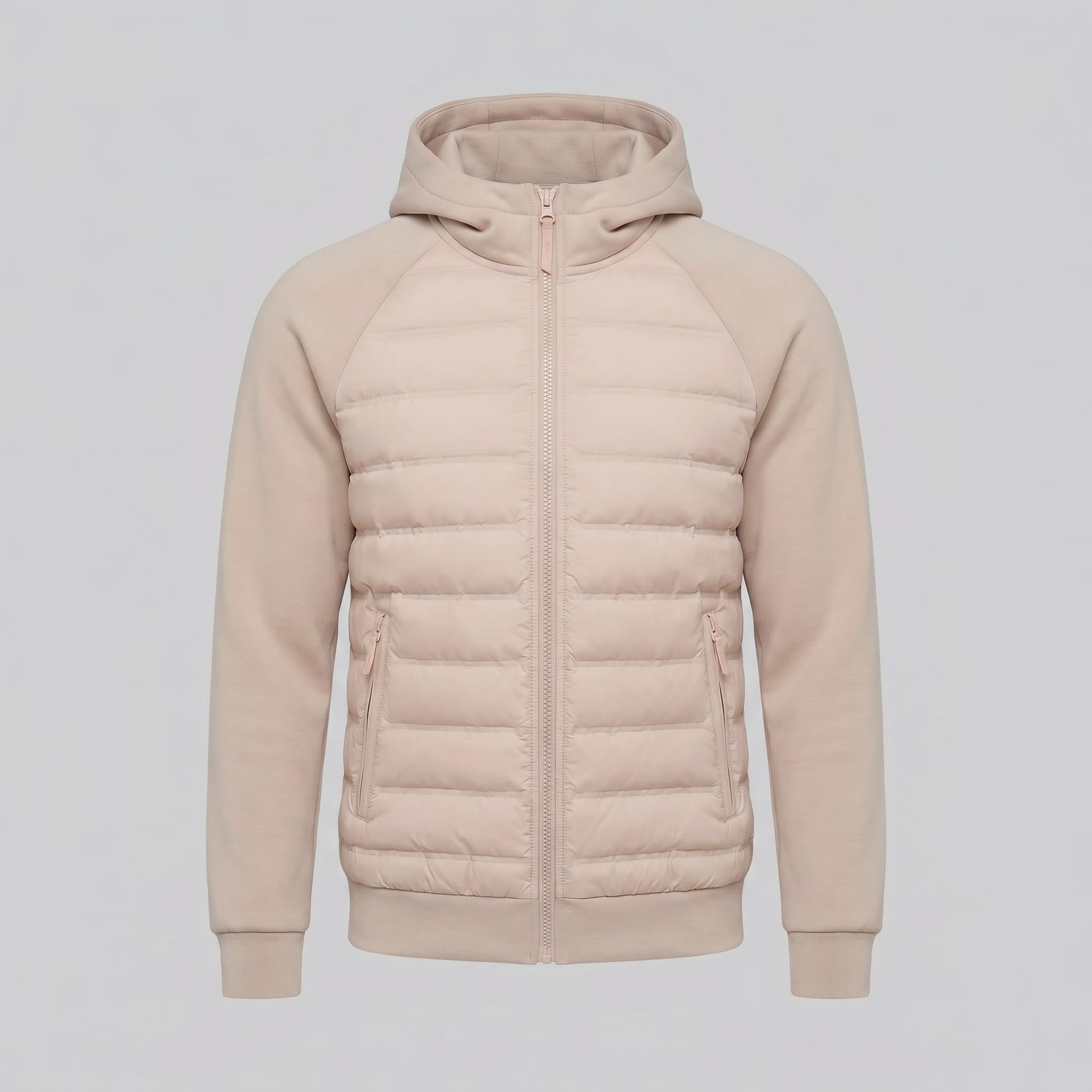 Herren Steppjacke mit Strickärmeln und Kapuze | Wieland