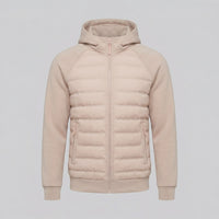Herren Steppjacke mit Strickärmeln und Kapuze | Wieland