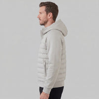 Herren Steppjacke mit Strickärmeln und Kapuze | Wieland