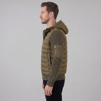 Herren Steppjacke mit Strickärmeln und Kapuze | Wieland