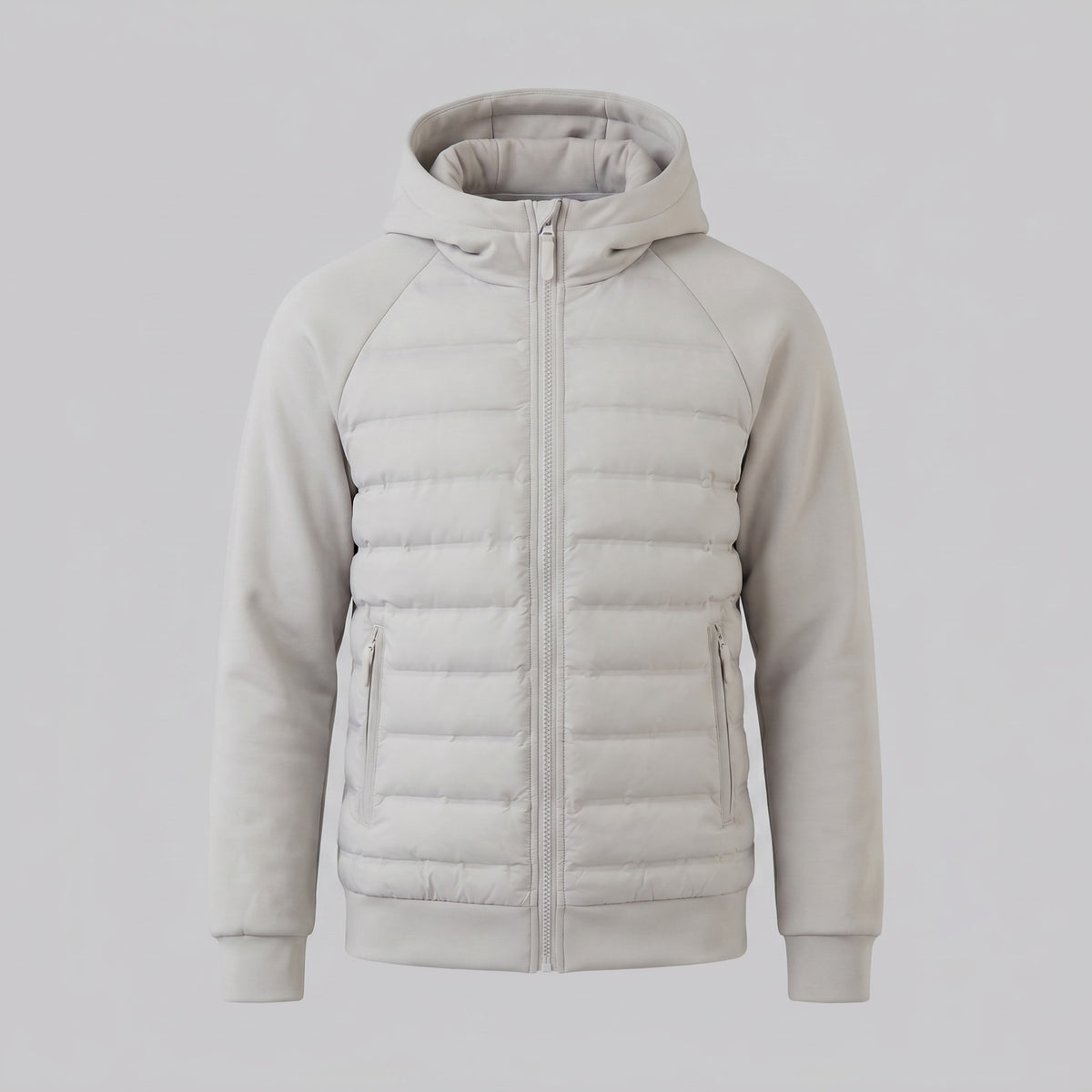 Herren Steppjacke mit Strickärmeln und Kapuze | Wieland_5