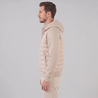 Herren Steppjacke mit Strickärmeln und Kapuze | Wieland