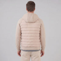Herren Steppjacke mit Strickärmeln und Kapuze | Wieland