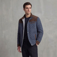 Herren Steppjacke mit Stehkragen und Kontrastpasse | Wilbert