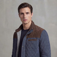 Herren Steppjacke mit Stehkragen und Kontrastpasse | Wilbert