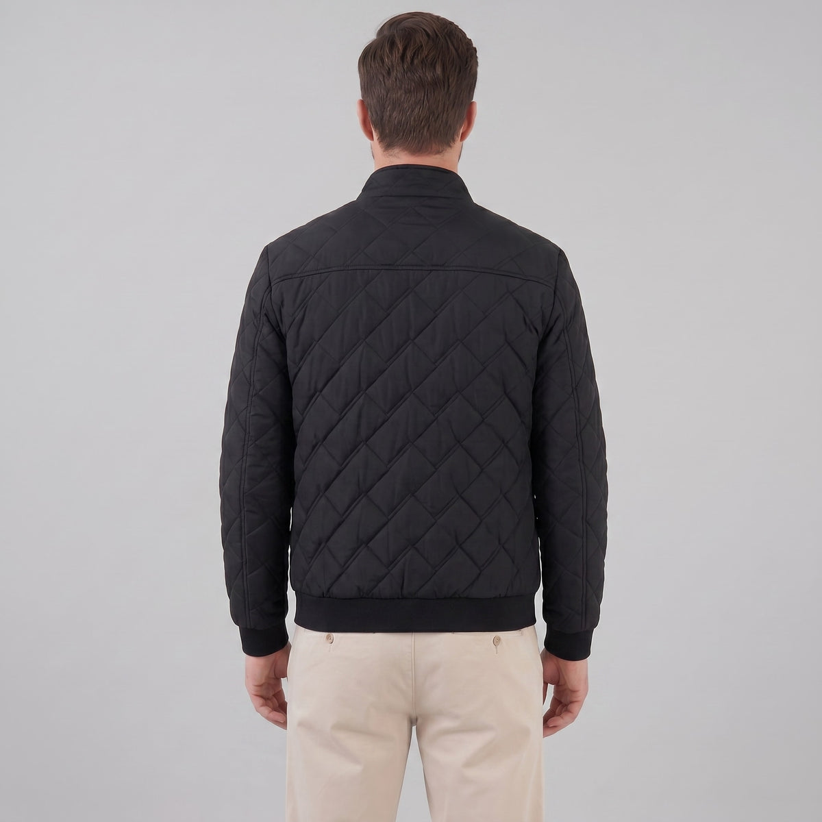 Herren Steppjacke mit Reißverschluss | Wolf