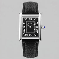 Herren Armbanduhr rechteckig mit Lederarmband | Hein
