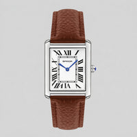 Herren Armbanduhr rechteckig mit Lederarmband | Hein