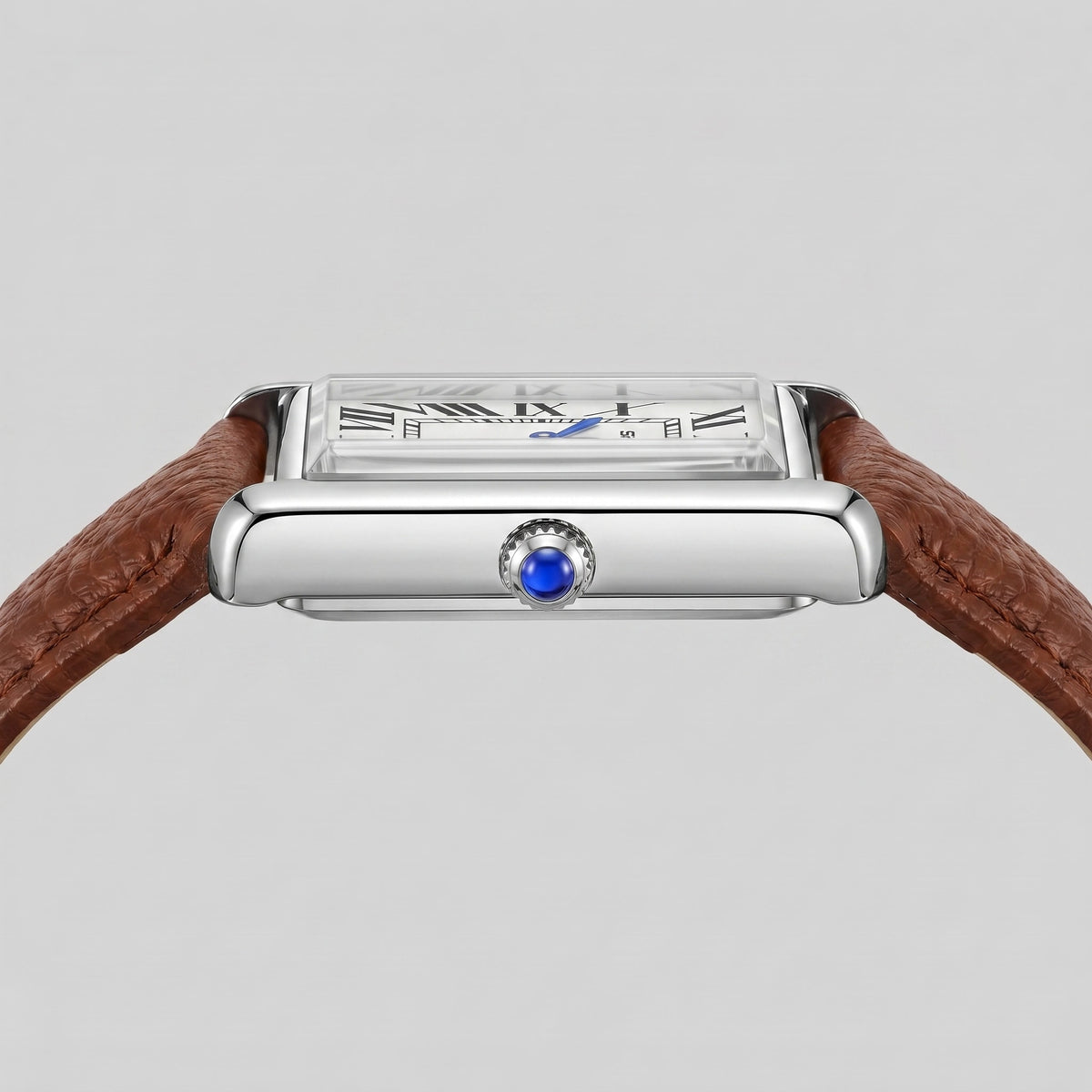 Herren Armbanduhr rechteckig mit Lederarmband | Hein