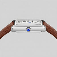 Herren Armbanduhr rechteckig mit Lederarmband | Hein