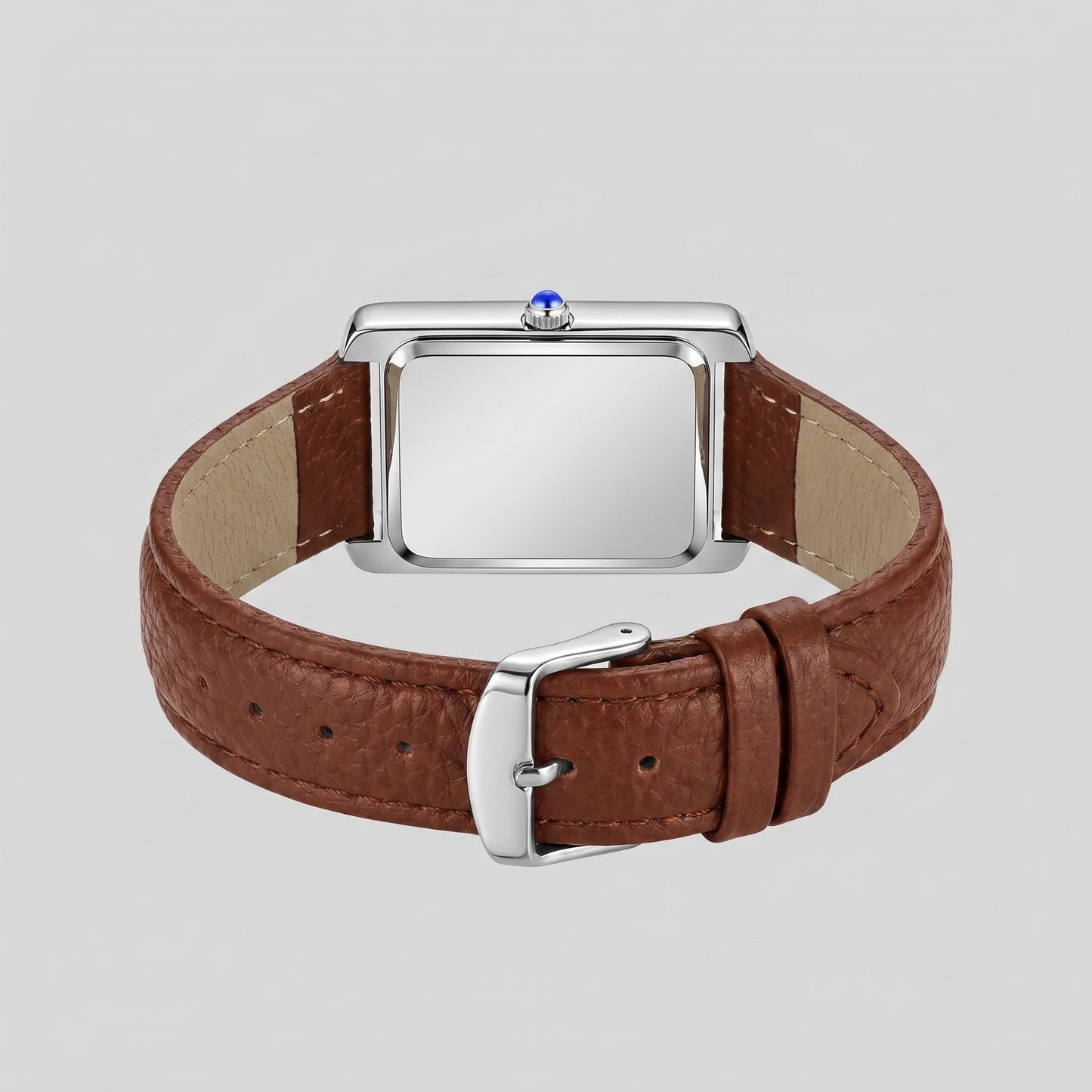 Herren Armbanduhr rechteckig mit Lederarmband | Hein_13
