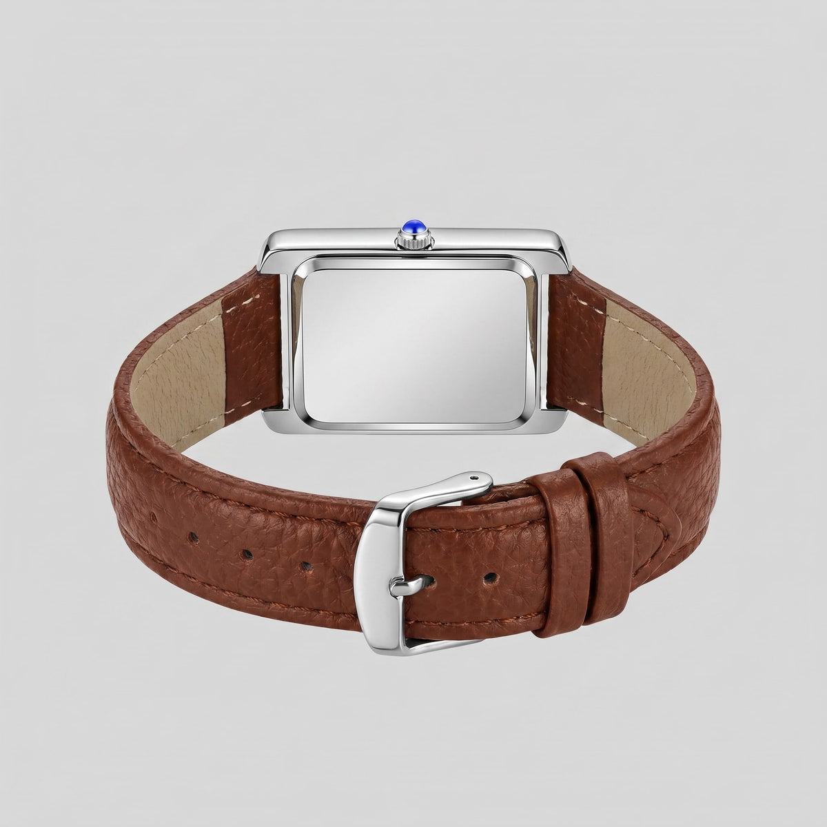 Herren Armbanduhr rechteckig mit Lederarmband | Hein