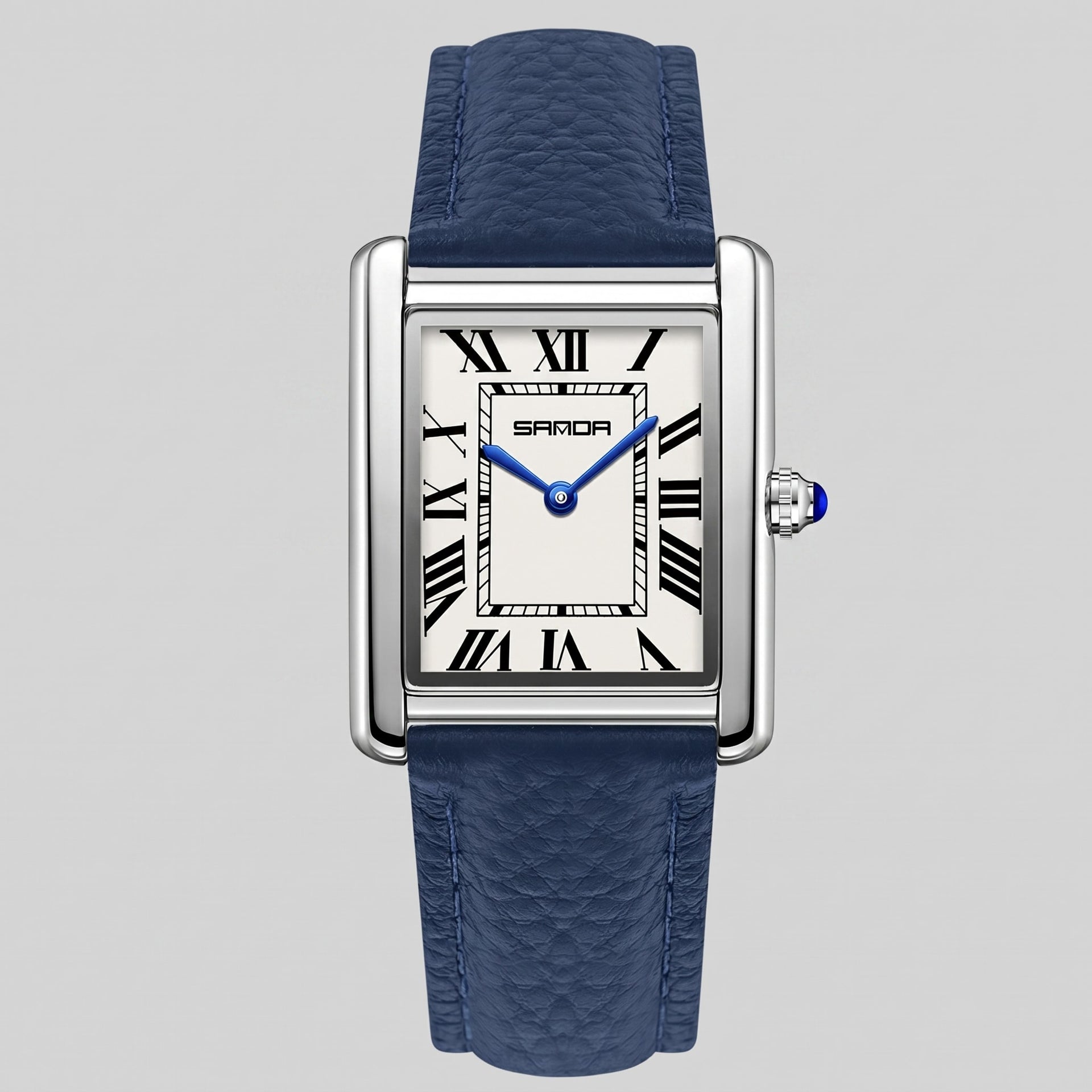 Herren Armbanduhr rechteckig mit Lederarmband | Hein