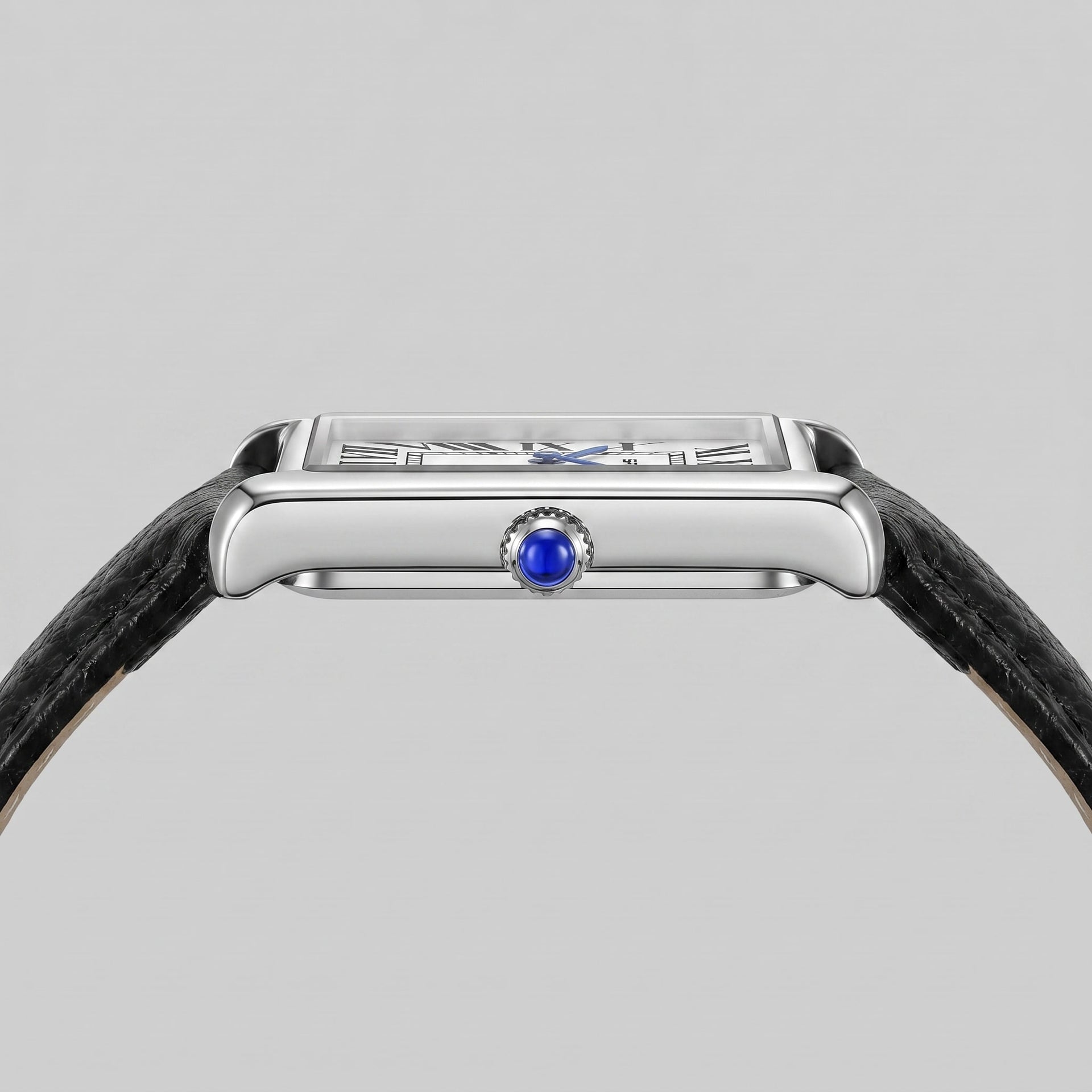 Herren Armbanduhr rechteckig mit Lederarmband | Hein