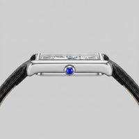 Herren Armbanduhr rechteckig mit Lederarmband | Hein