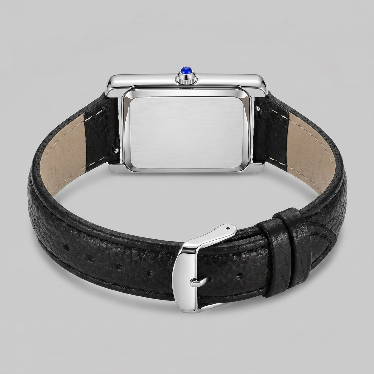 Herren Armbanduhr rechteckig mit Lederarmband | Hein_3