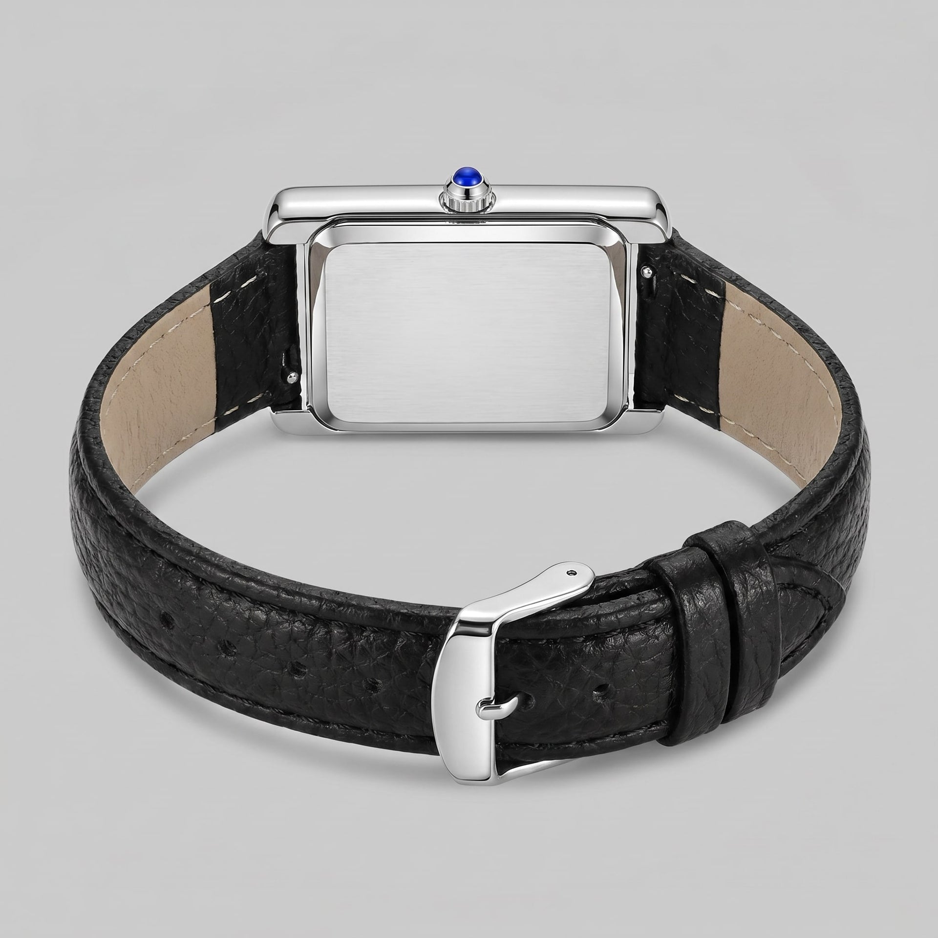 Herren Armbanduhr rechteckig mit Lederarmband | Hein