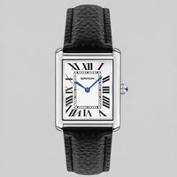 Herren Armbanduhr rechteckig mit Lederarmband | Hein