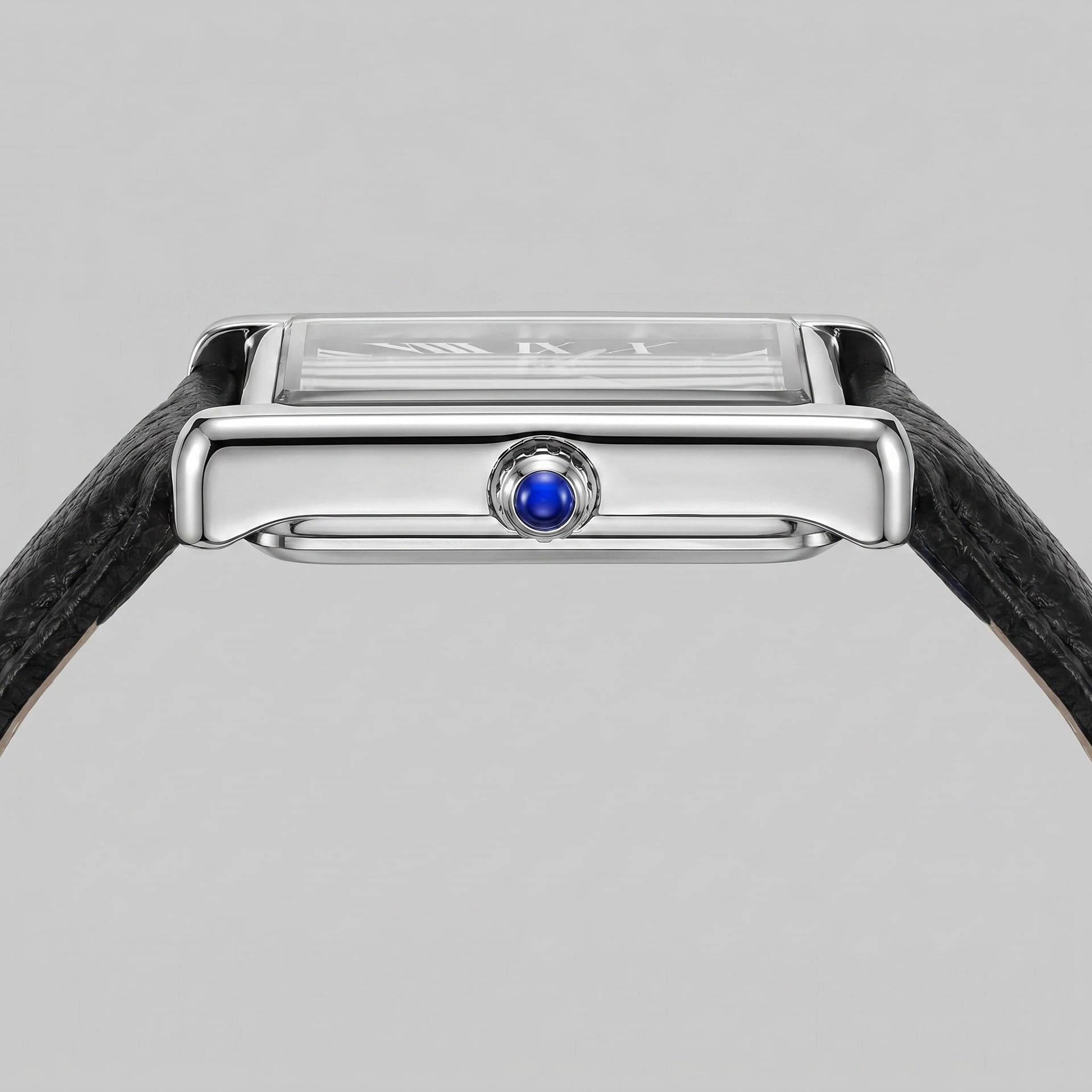 Herren Armbanduhr rechteckig mit Lederarmband | Hein