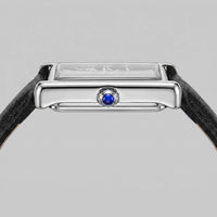 Herren Armbanduhr rechteckig mit Lederarmband | Hein