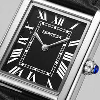 Herren Armbanduhr rechteckig mit Lederarmband | Hein