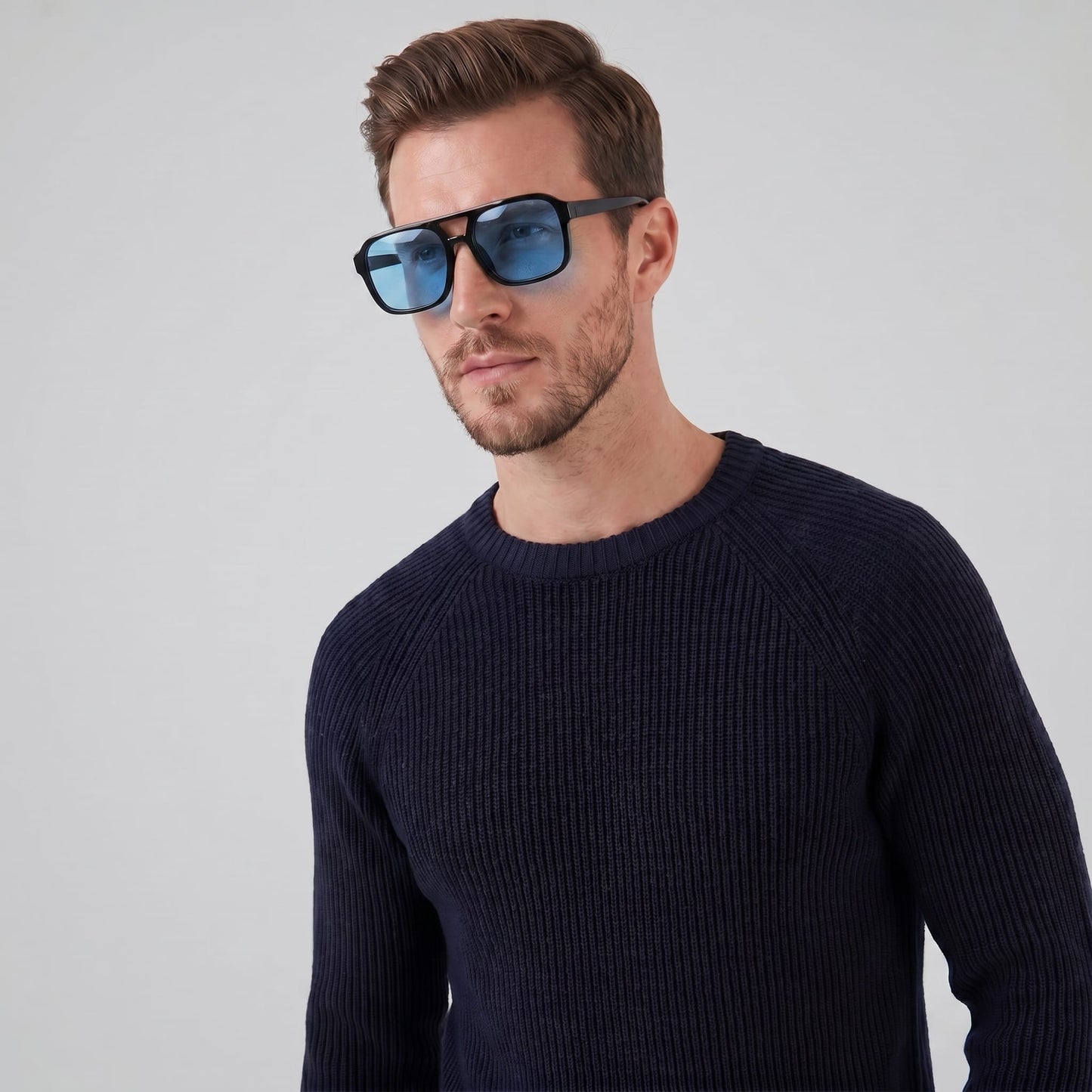 Herren Sonnenbrille Vintage mit eckiger Fassung | Harald_2