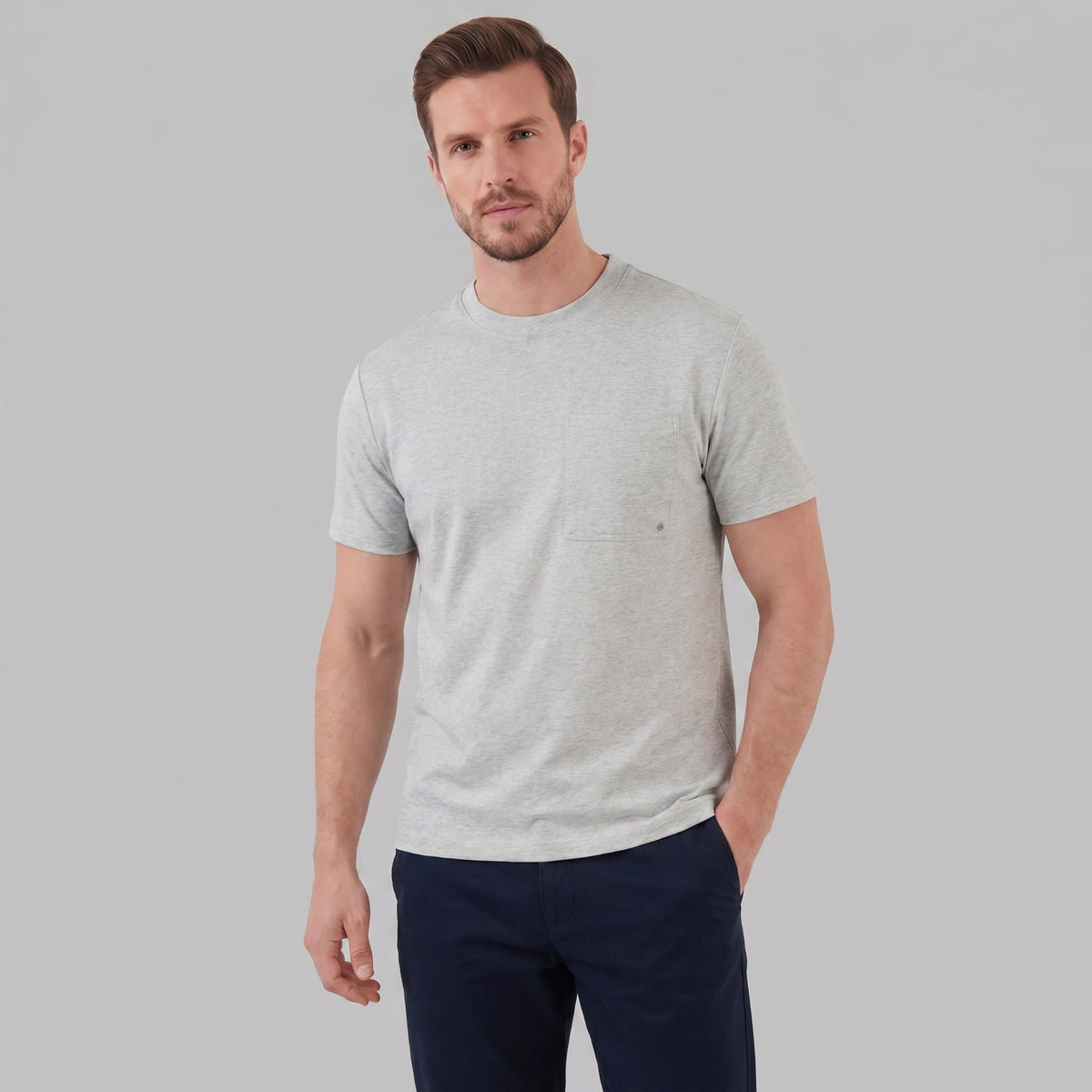 Herren T-Shirt Comfort Fit mit Brusttasche | Helmar_22