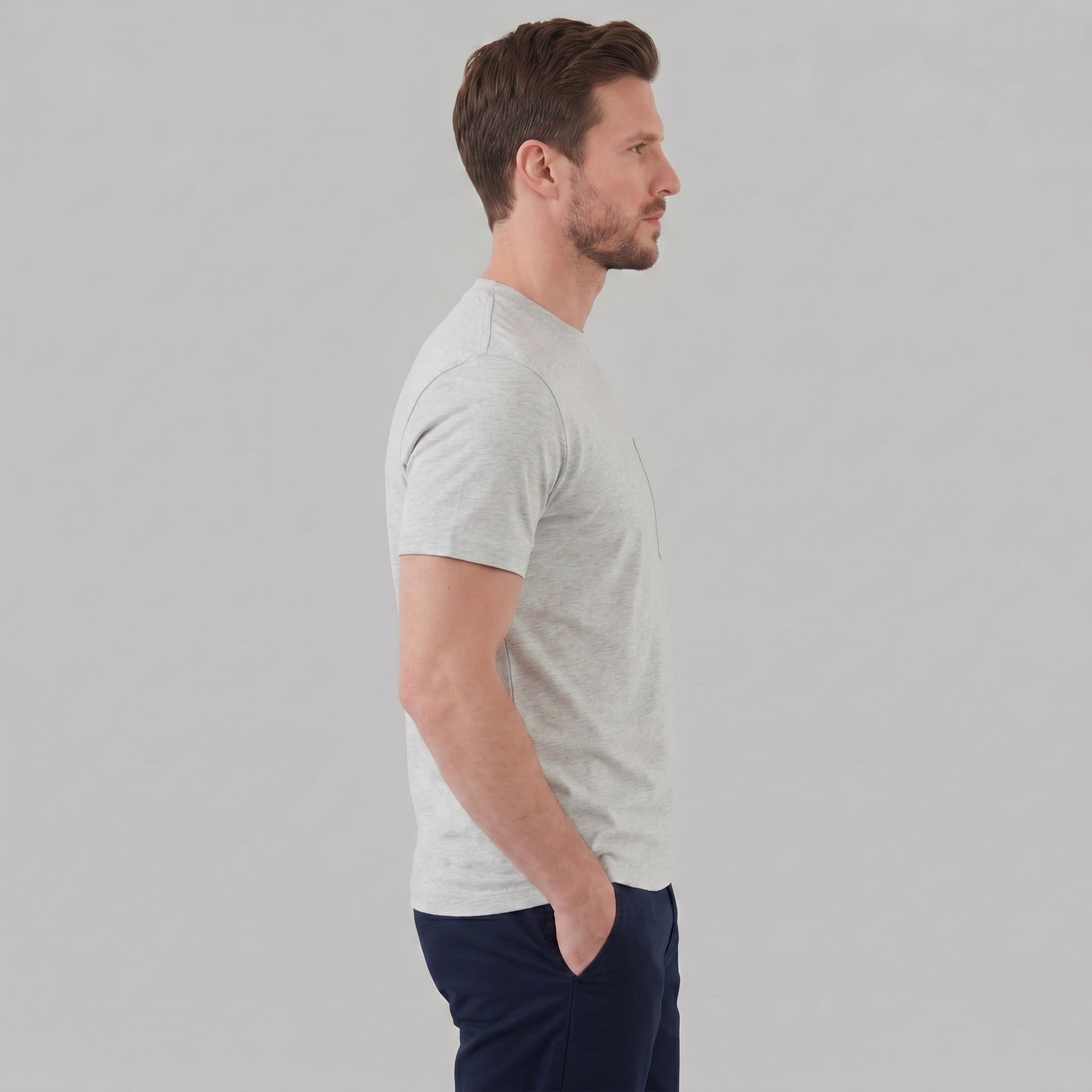 Herren T-Shirt Comfort Fit mit Brusttasche | Helmar