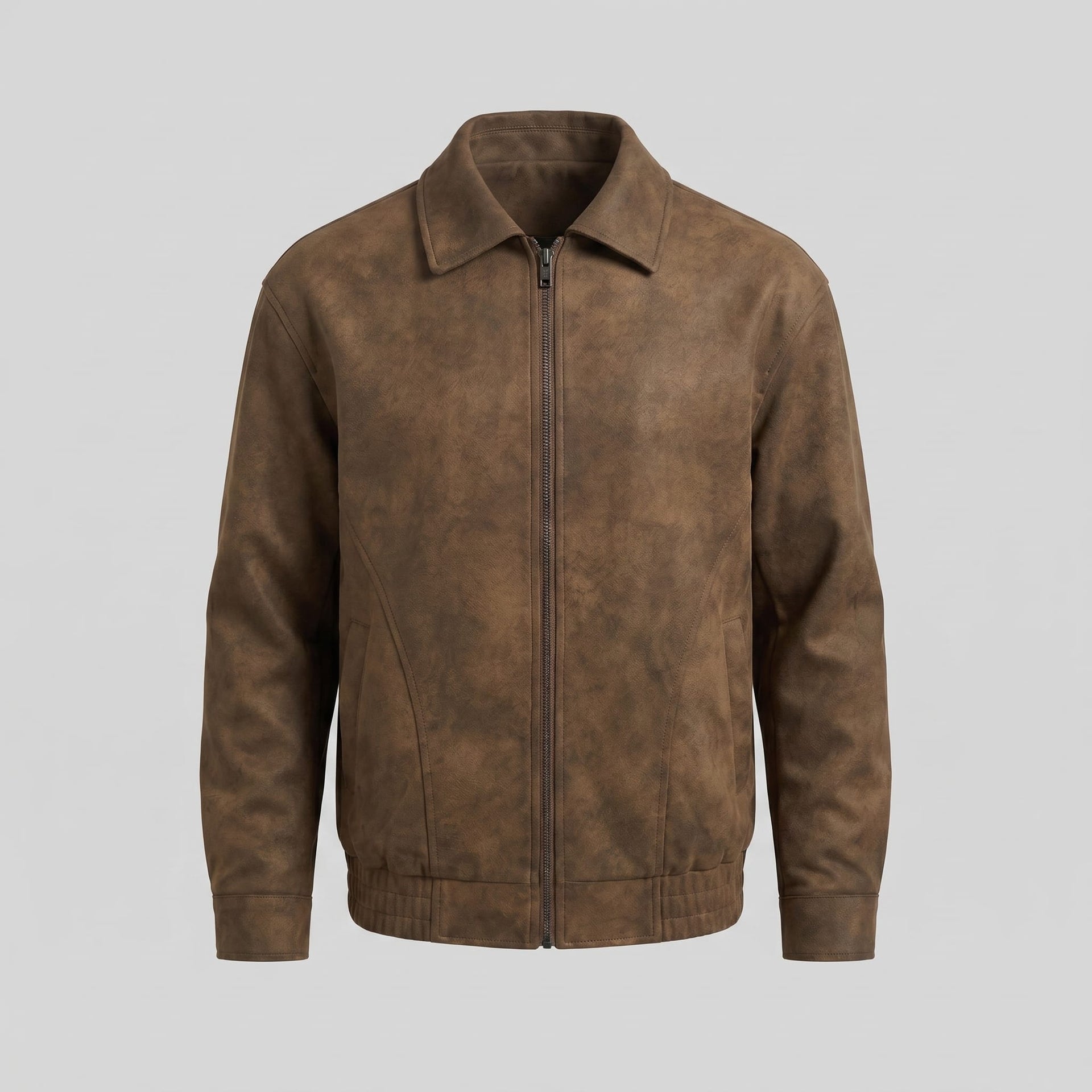 Herren Kunstlederjacke mit Hemdkragen | Wulf