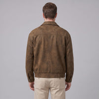 Herren Kunstlederjacke mit Hemdkragen | Wulf